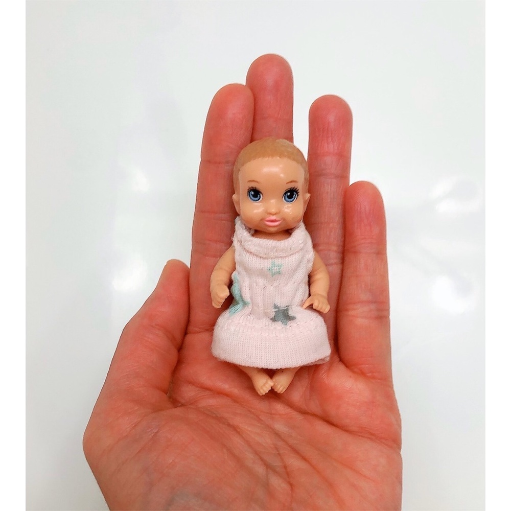 Baby Light Pink Star Dress - for Barbie Skipper/Krissy Babysitters Baby Doll